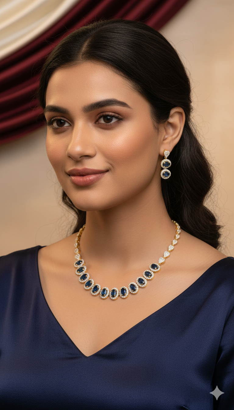 Gold Plated Sapphire Diamond